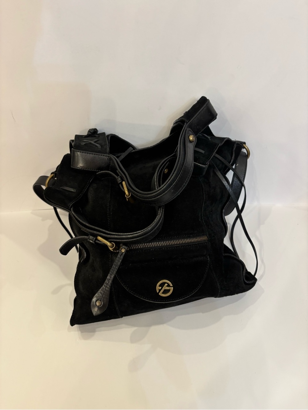 Francesco Biasia suede vintage purse